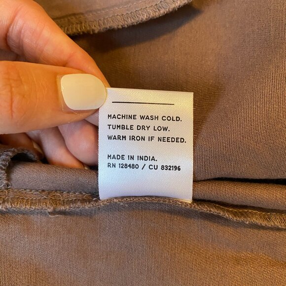 Deep Taupe Stretch Twill Wide Leg Pant - Picture 9 of 9